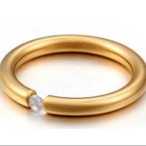 18k Gold phantom Diamond Engagement Ring Mom Gift